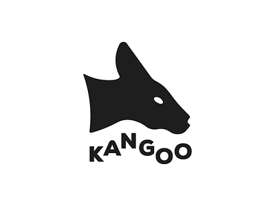 Kangoo logo agency animal australia bw communication kangaroo kangoo logo logodesign mark simple