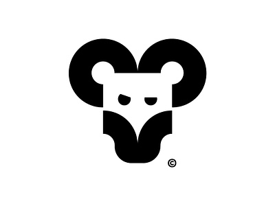 logo challenge grid system animal aries bear black and white brand design logo logodesign logogrid mark thirtylogos