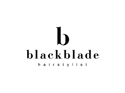 blackblade hairstylist logo blackletter brand branding design hairsalon hairstyle hairstylist logo logodesign mark simple typography