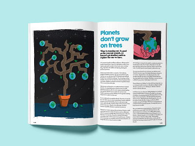 Planets Don't Grow On Trees - Editorial illustration