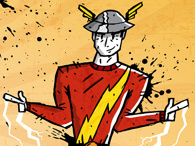 The Flash (Jay Garrick)- Illustration series (1/6) art artwork character characterdesign comics costume costume design dc comics design digital paint digital painting digitalart drawing graphic design graphicdesign illustration illustrator sketch super hero superhero