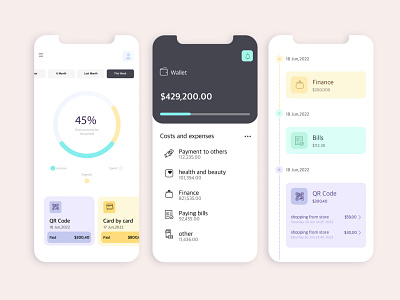 Payment mobile app design design flat graphic design ui