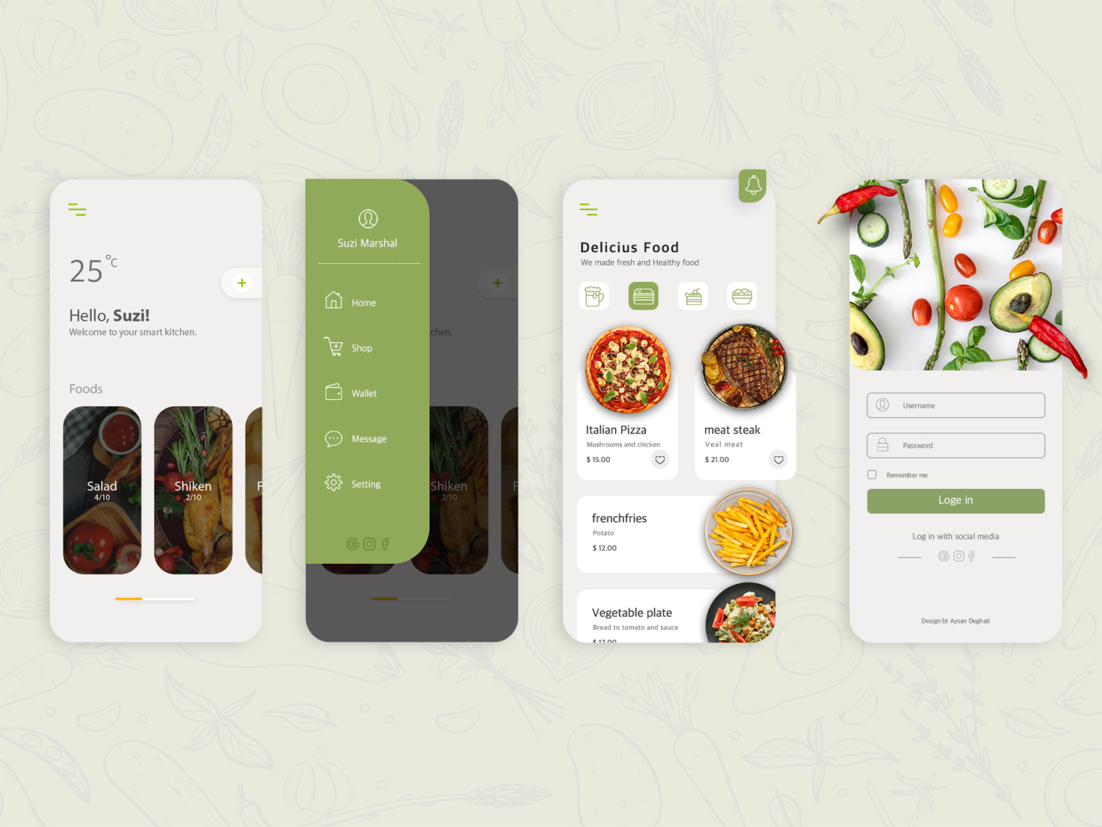 Food App by Aysan Deghati on Dribbble