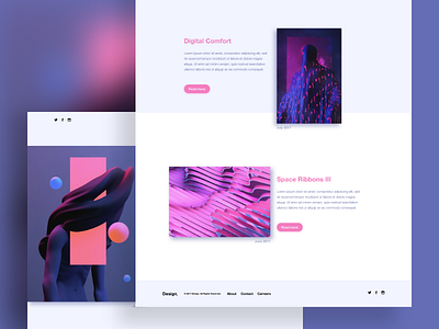 Design - Aeforia page artists blog clean colors minimal ui ux website