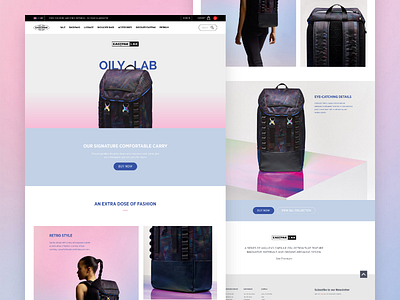 Eastpak - Oily Lab backpack clean eastpak landing page minimal