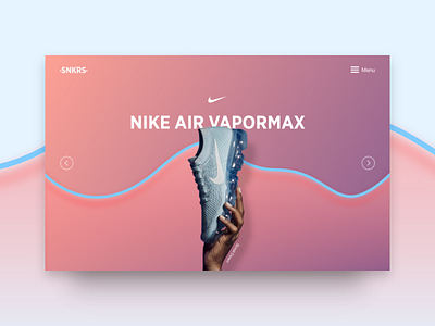Product Page - Nike Vapormax clean landing page minimal nike shoes ui ux