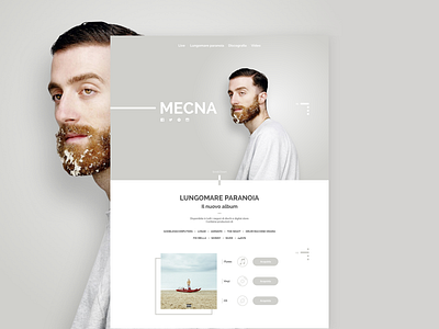 Mecna - Website redesign clean landingpage mecna minimal music rapper