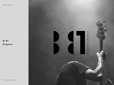 B81 brand clean dark logo minimal music