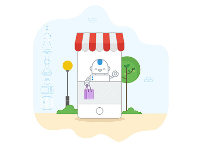 Telegram shop bot illustration