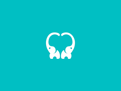 Charity // Animal Sanctuary animal brand design branding charity cute cute animal elephant elephants heart logo logomark nonprofit organisation sanctuary trunk