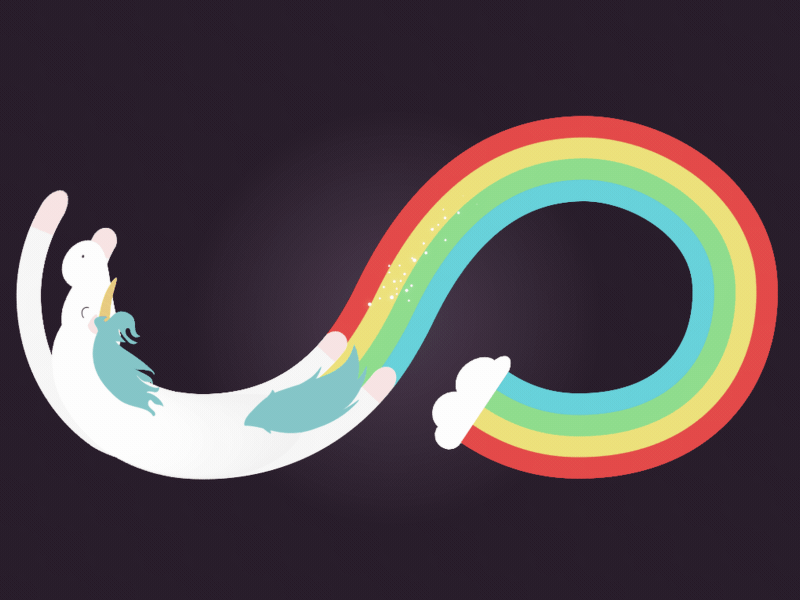 Infinity Unicorn cute gif horse infinity loop magic rainbow space unicorn