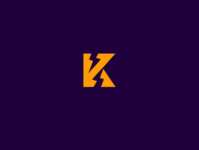 K lightning icon icon design logo logo design logotype
