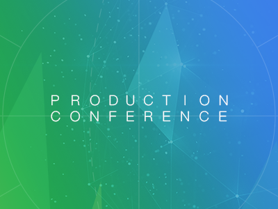 Production release conference blue conference graphic green production release