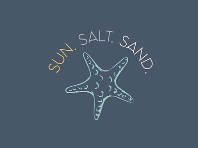 Sun. Salt. Sand. design. simplistic