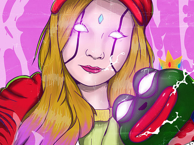 QUEEN OF PEPEGA artwork digitalart drawing illustration twitch