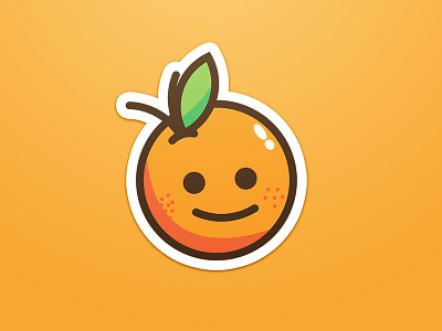 Good Orange dribbble fruit illustration logo orange
