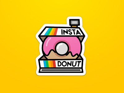 Insta Donut brand and identity design dribbble food logo icon illustration logo vector