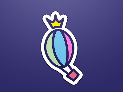 King Balloon branding design dribbble icon illustration logo vector
