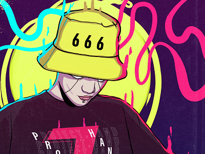666 Boy artwork drawing illustration