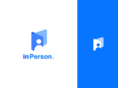 InPerson Logo blue graphic design logo logo design task ui visual design