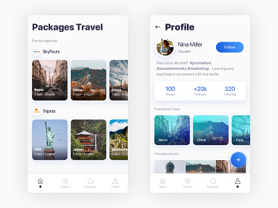 Daily UI #006 - User Profile design sketch ui web