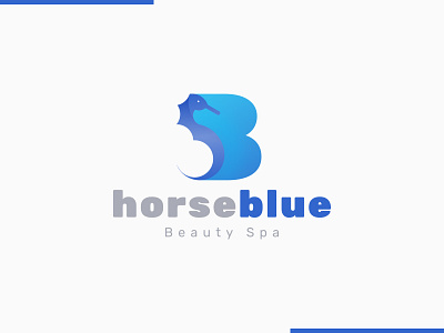 HorseBlue Logotype branding design icon logo vector