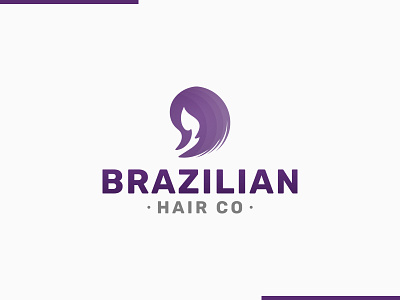 Brazilian Hair branding icon illustration logo