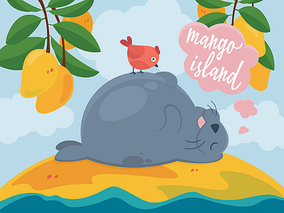 Mango Island cartoon illustration