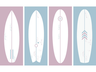 surfboards art art design flat illustration minimalist modern surfboard surfboards vector