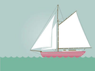 sailboat boat classic cruiser illustration sailboat sea vector