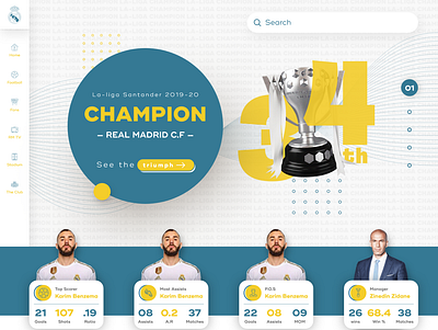 Real Madrid - 34th Liga_Landing Page champion football landing page real madrid ui ux design uidesign uxdesign