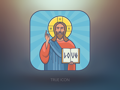 True Icon icon saint true vector