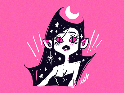 You’ve got a lil something, there. characters colors design girl illustration vampire