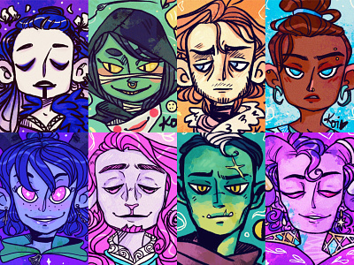 Mighty Nein character design characters criticalrole dnd dungeons and dragons fanart illustration