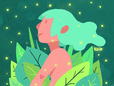 Earth Day earth earth day fireflies illustration in nature leaves love nature naked nature nature lover peace woman