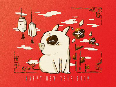 Pig Out 2019 chinese new year happy new year illustration pig piggy