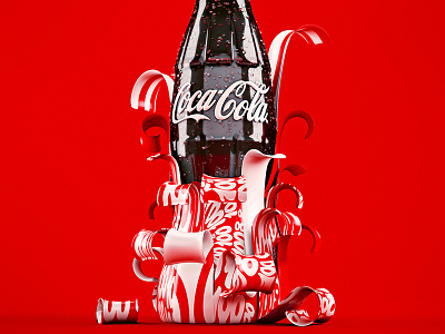Bolder Creative - Coca Cola 3d boldercreative bottle coca cola contemporary mograph packshot vibrant wearebolder