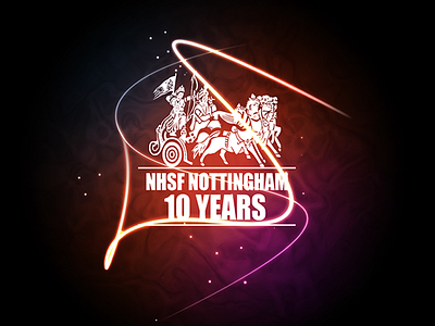 NHSF Nottingham 10 years logo anniversary design hindu logo nottingham society