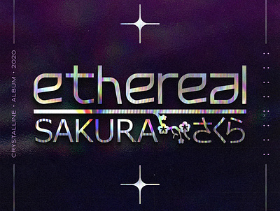 Ethereal Sakura - music cover art icon illustration typography