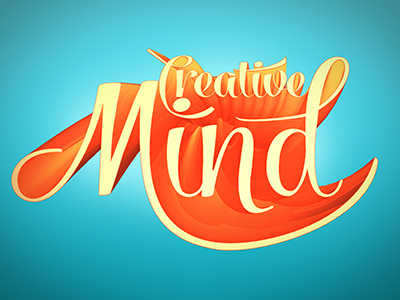 Creative Mind Poster 3d design photoshop poster typography