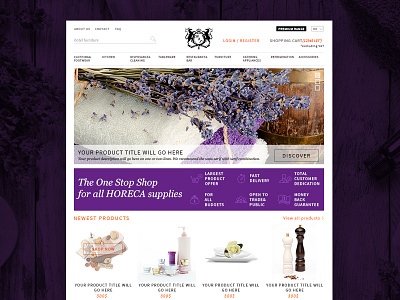 MAF International Homepage Design eshop homepage hotel landing page supplies