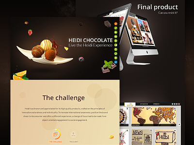 Heidi Case Study / Design brand persona case study chocolate heidi responsive webdesign wireframes