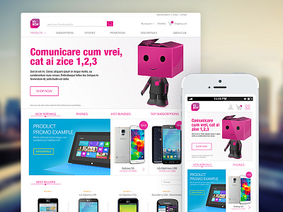 IQBox Homepage / Webdesign eshop phones responsive store tablets ui ux webdesign