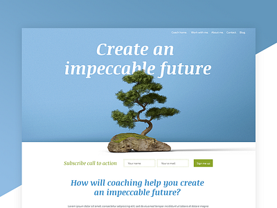 WIP | Homepage design