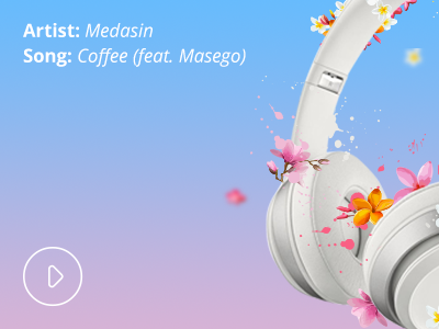 WIP | Song Widget headphones music playlist spring ui ux webdesign