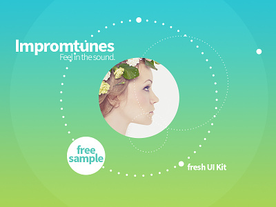 Impromtunes: Music UI Kit (FREE THIS WEEK) headphones music playlist spring ui ui kit ux webdesign widget