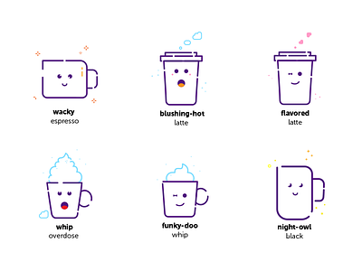 Coffee Icons - first set coffee cream expression icon icon set illustration vector whip
