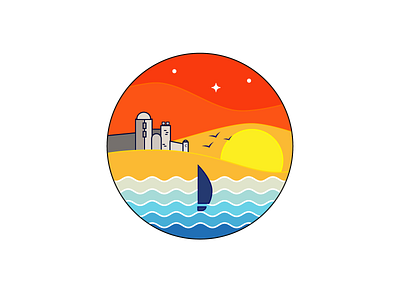 Comuna Sarichioi - New logo beach branding colorful design icon identity illustration logo logo design romania summer travel