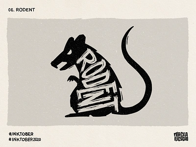 Inktober - 06. Rodent art design digital art digital illustration digital lettering illustration ink inking inktober inktober2020 lettering letters