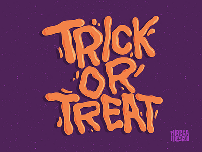 Trick or Treat - Halloween Lettering